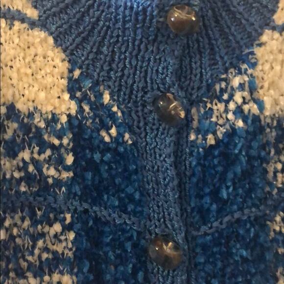 Jacket  window pane hand knit European yarns- - Picture 4 of 4